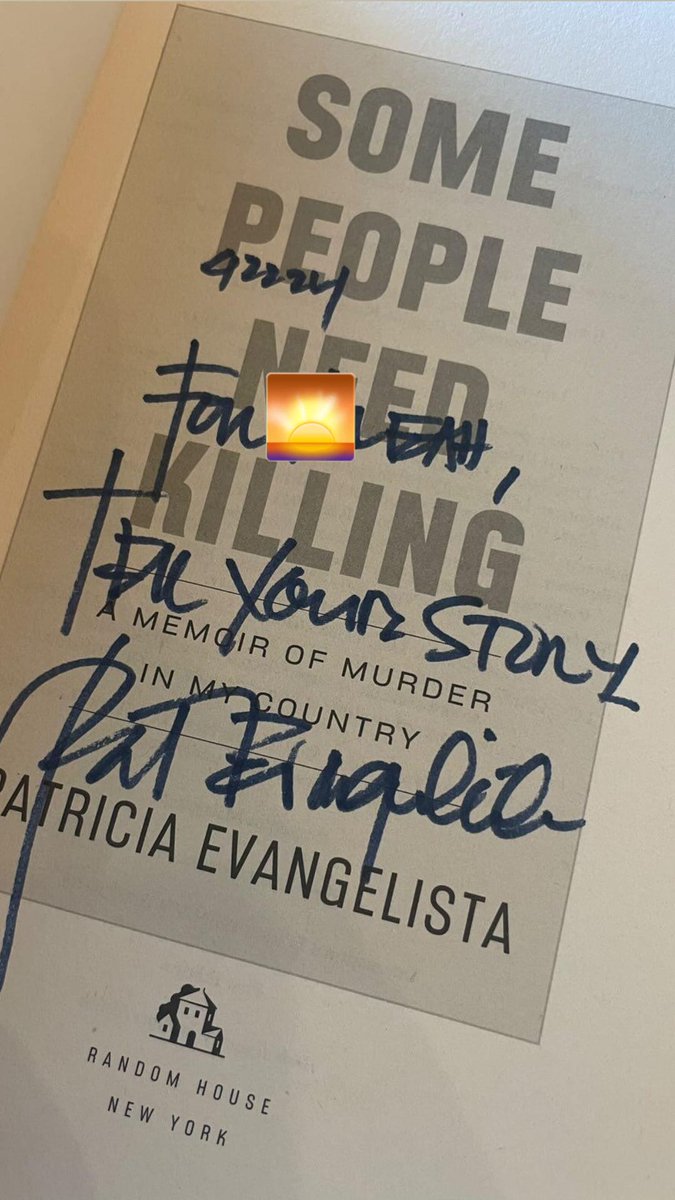 'Tell your story.'

I was caught offguard by the author's note. It wasn't what I expected. My friend @lauramoon134340 attended the book signing but I couldn't go. Of all that could be written, this wasn't  what I thought I'd get. +

#SomePeopleNeedKilling