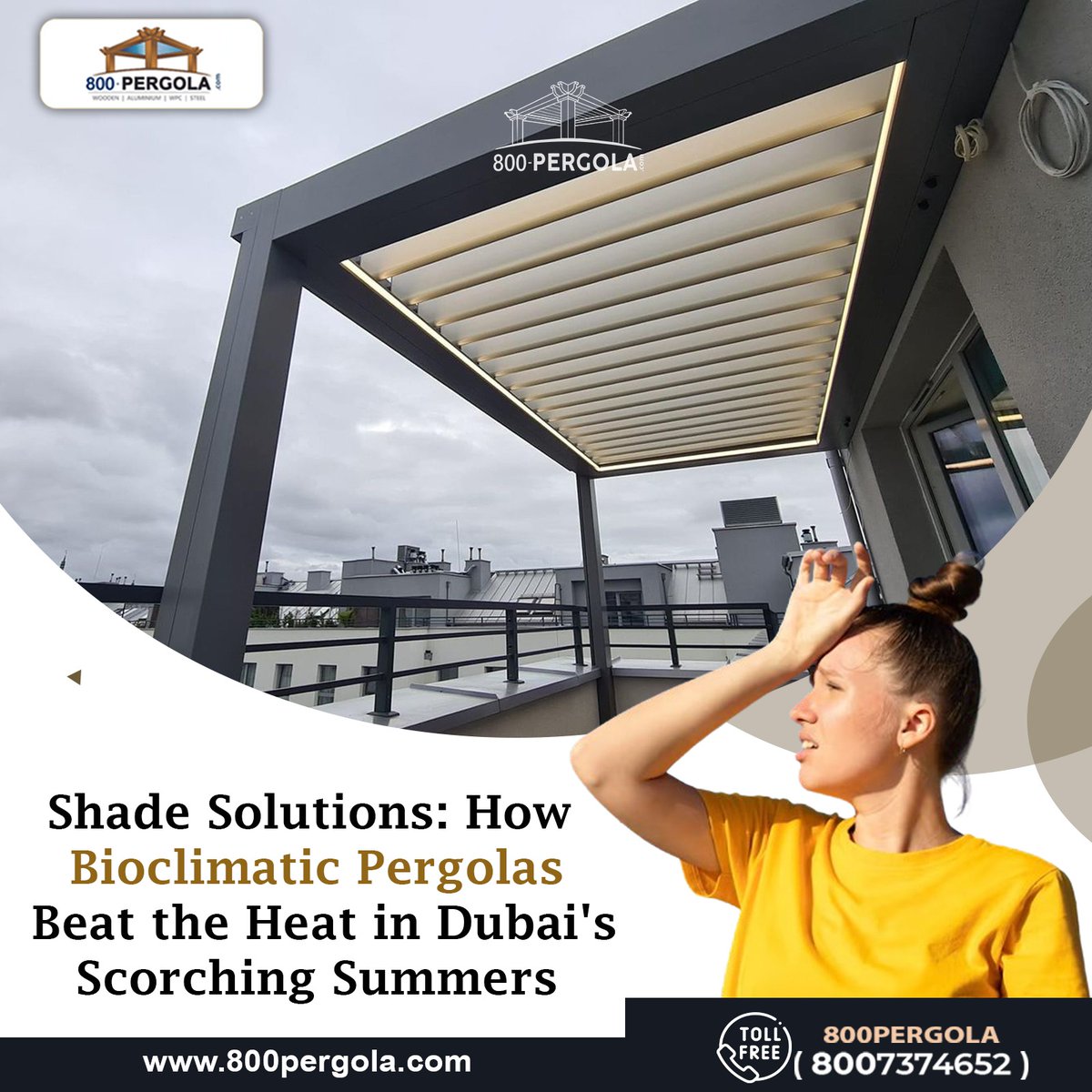 Craving relief from #Dubai's relentless #summer sun? ☀️ Dive into the ultimate #shadesolution: #BioclimaticPergolas!
🏡 Unlock the Power of #Shade:

✅ #EfficientCooling
✅ #SustainableLiving
✅ Tailored #Comfort
✅ #yearRoundEnjoyment

Call us📞+971 55 380 5148
#Dubai #Pergola