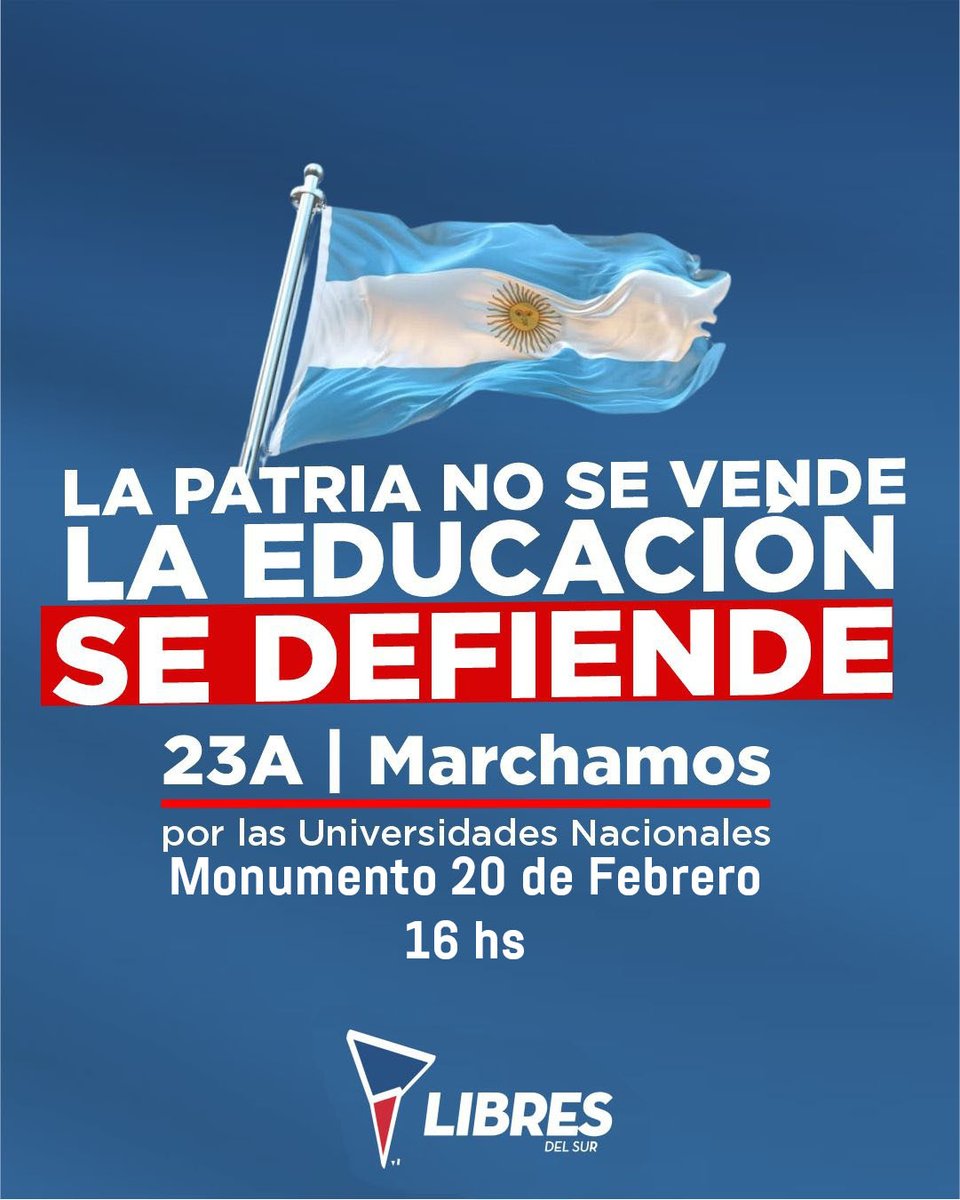 AEJavierSalta's tweet photo. 📚 EN SALTA ME MOVILIZO POR UN DERECHO FUNDAMENTAL QUE ES DE LA EDUCACIÓN PÚBLICA.

💪🏻 ACOMPAÑAME EL MARTES #23A NOS HAGAMOS ESCUCHAR. 🗣️📖 https://t.co/DjeDa1QREA
