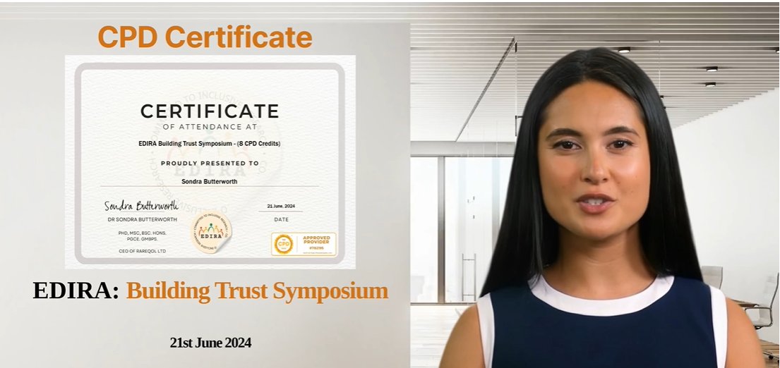 📢 Exciting news! Attendees at EDIRA 2024: Building Trust Symposium will receive a CPD certificate of attendance! 🎉 Reserve your spot now at our Building Trust Symposium by following this Eventbrite link. eventbrite.co.uk/e/674348172537…
