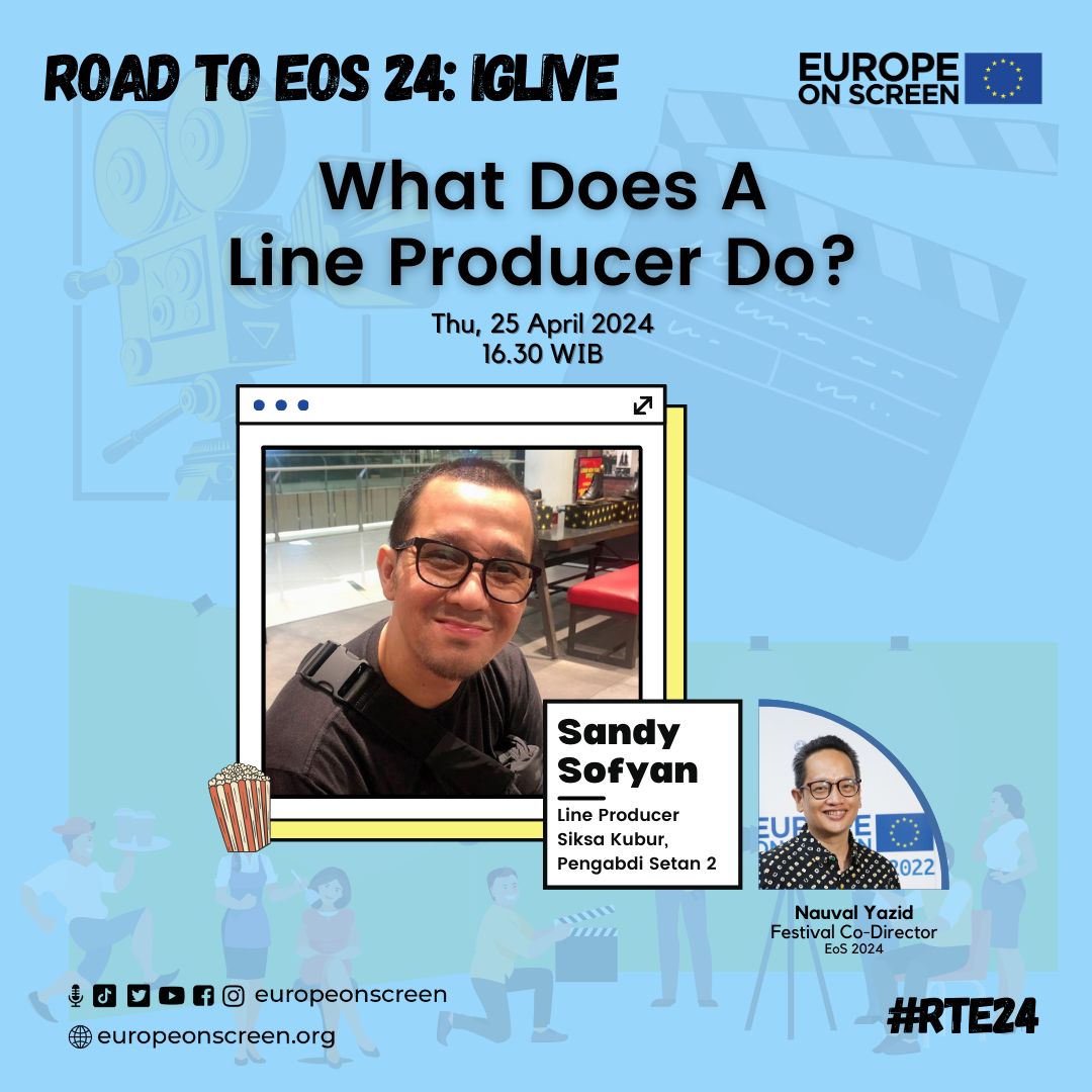 Apakah kamu familiar dengan pekerjaan "Line Producer" ? 🎬

Kamis ini di IG Live Road to #EoS2024 kami akan ngobrol bareng <a href="/sinyosandhy/">SSK</a>,  Line Producer dari film "Siksa Kubur" dan "Pengabdi Setan 2". Kita akan ngobrol bareng tentang pekerjaan dan pengalamannya sebagai "Line