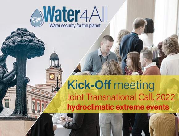 📢The Kick-Off for 27 innovative projects selected under Water4All 1st Call in Madrid on April 23-24

With €30M+ in funding, the projects tackle water resilience & hydroclimatic extreme events

Learn more bit.ly/3W3Tqw9

#waterresilience
#EUpartnerships
#HorizonEU