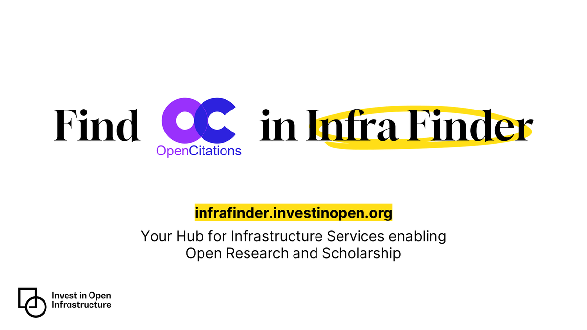 opencitations's tweet image. #OpenCitations is included in Infra Finder, a new tool from @investinopen designed to increase adoption of and investment in open infrastructure. 
🔎Check out our entry and explore: infrafinder.investinopen.org/solutions/open…
📰Learn more on #OpenCitationsBlog: opencitations.hypotheses.org/3605