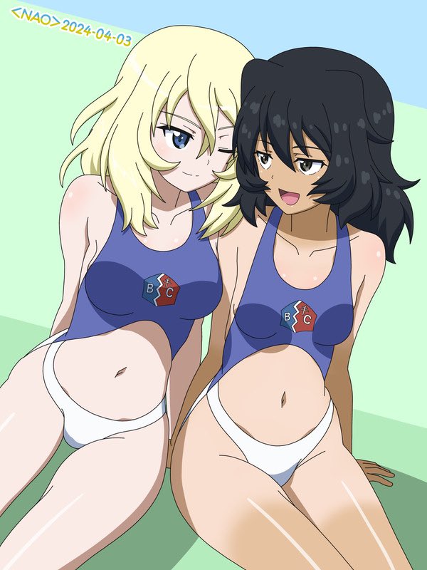 安藤(ガルパン) ,押田(ガルパン) 「#安藤生誕祭 ですか!? 帰宅したら描くことにしてまず #安藤祭 をどうぞ 4枚」|＜ＮＡＯ＞ pixivでrequest待ってます!のイラスト