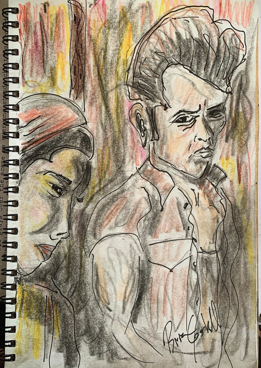 Sketch of James Dean and Elizabeth Taylor in one of my favorite movies #Giant #Art #Artist #JamesDean #ElizabethTaylor