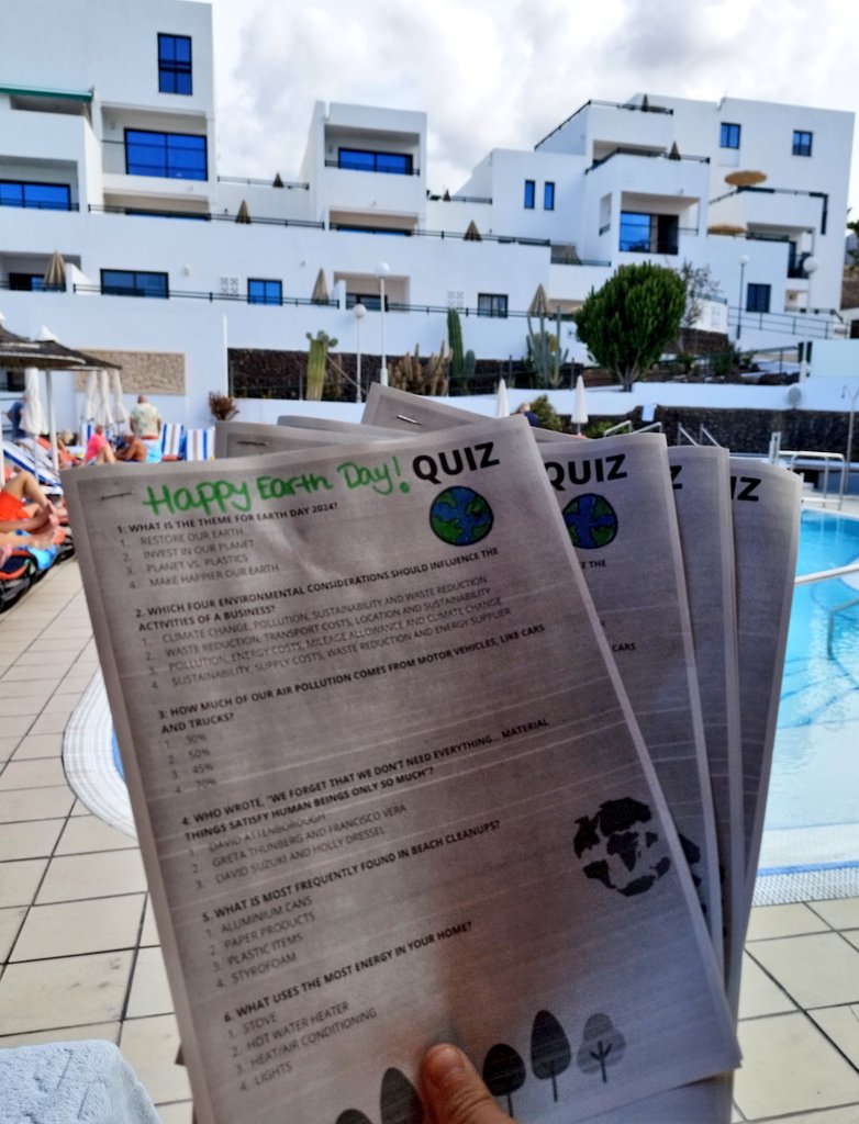 HAPPY #EARTHDAY FROM #SUNSETBAYCLUB
🌎 Our earth, our future 🌎
Raising awareness to our customers and staff about the importance of preserving our planet ♻️🌱💚
Quiz, photocall, aquazumba, bingo, games & more ☺️