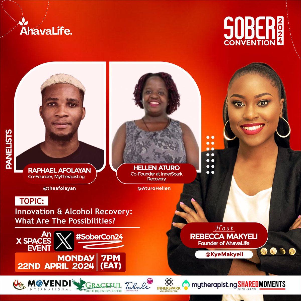 This evening, the #SoberCon24 is back and the theme of 'innovation and alcohol recovery; what are the possibilities?' shall prevail! 

See you at 7PM! 

x.com/i/spaces/1mrxm…

#wcid #alcoholawarenessmonth