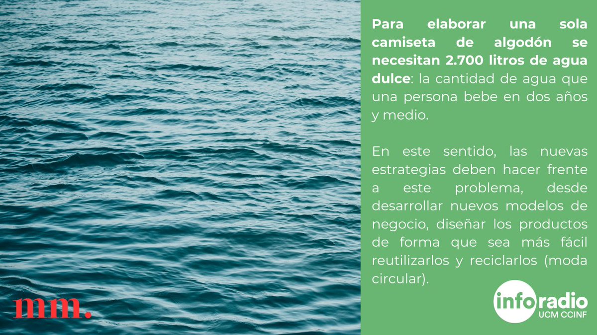 <a href="/unicomplutense/">Complutense</a> <a href="/UCMccinf/">Facultad Ciencias Información</a> Aquí unos datos sobre la relación entre moda y ambiente: 
<a href="/mymodaradio/">MyModa de Inforadio UCM ✨</a> 👠🛍️