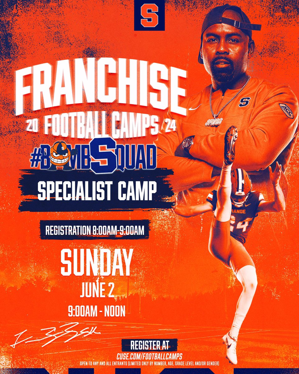 Come COMPETE&DEVELOP! This camp is not about stars; it’s about GRINDING TO IMPROVE! #DART #BombSquad 🍊💣🎯 franchisecusecamps.totalcamps.com/shop/product/2…