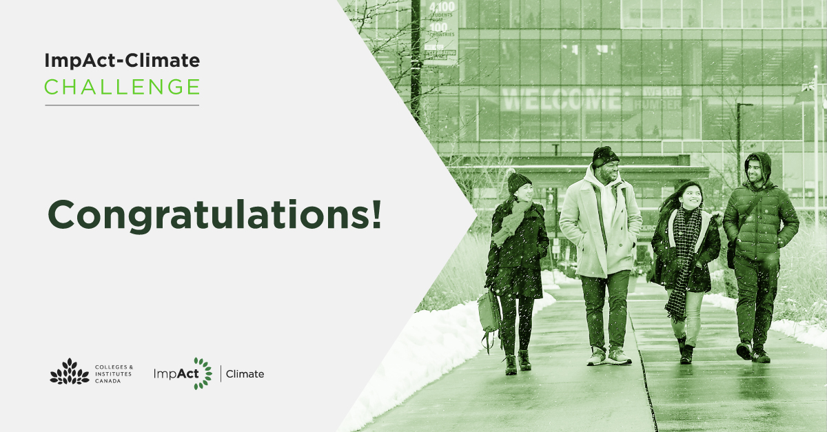 On #EarthDay, we proudly celebrate the winners of our winter 2024 #ImpActClimate Challenge. Thank you to the inspiring students, dedicated staff, and innovative institutions for your commitment to a sustainable future. Read more ► tiny.cican.org/iccw24