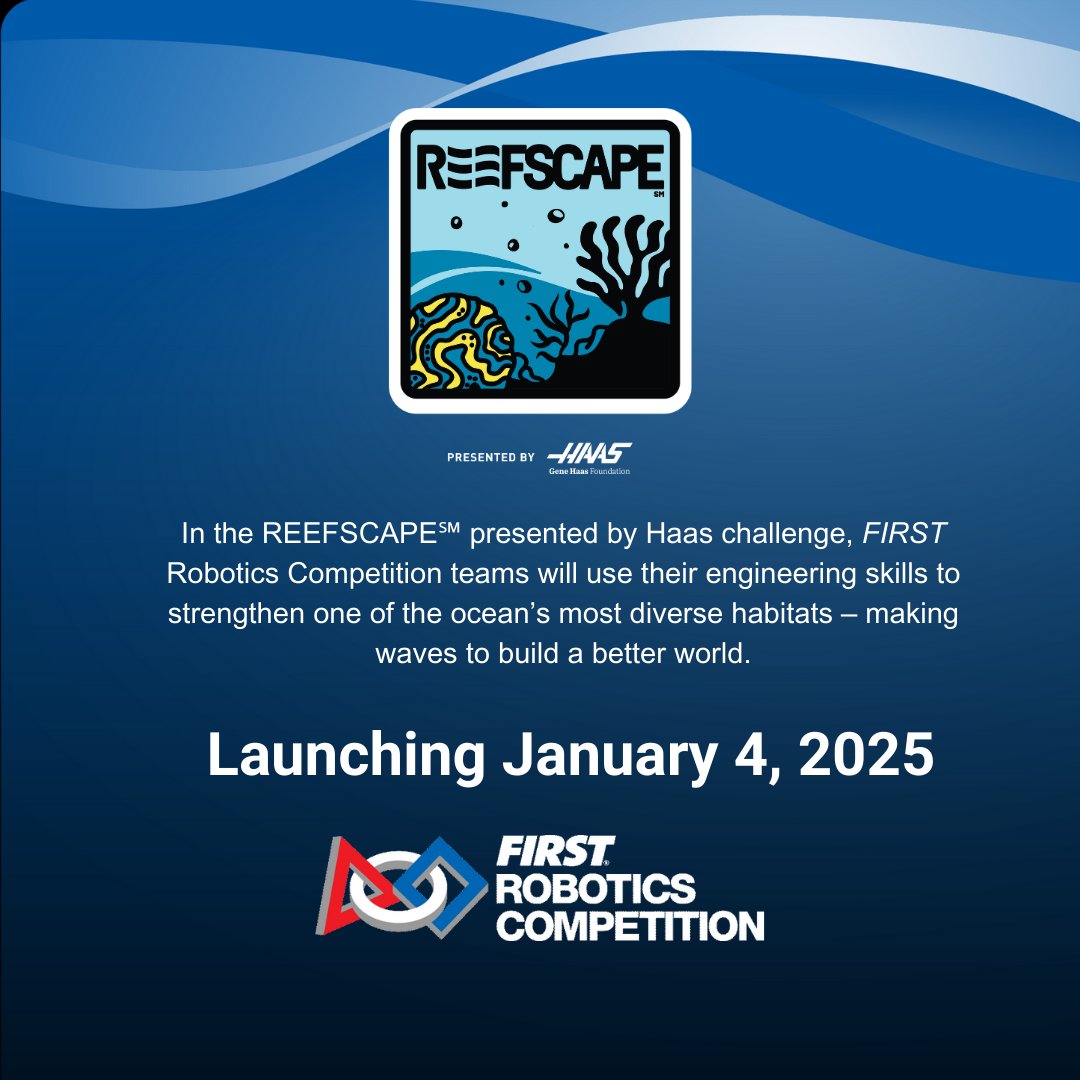 During the 2024-2025 FIRST season, FIRST® DIVE℠ presented by Qualcomm, teams will use their STEM and collaboration skills to explore life beneath the surface of the ocean. Join us as we explore the future. For more information visit: info.firstinspires.org/first-dive?utm…
