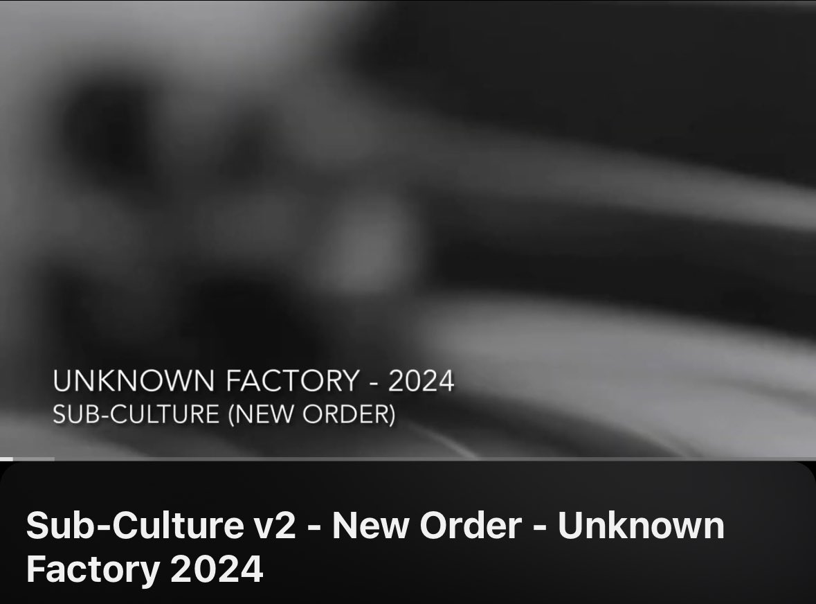 New today ! Sub-Culture v2 - New Order - Unknown Factory 2024 youtu.be/GW7_vEOCG8Q?si… #darkwave #newwave #postpunk #goth #joydivision @my_indie_radio @MANCHESTERMUS10 @mazenindark @e_stassyns @samlmm @bertorrico @fabrizio_lusso