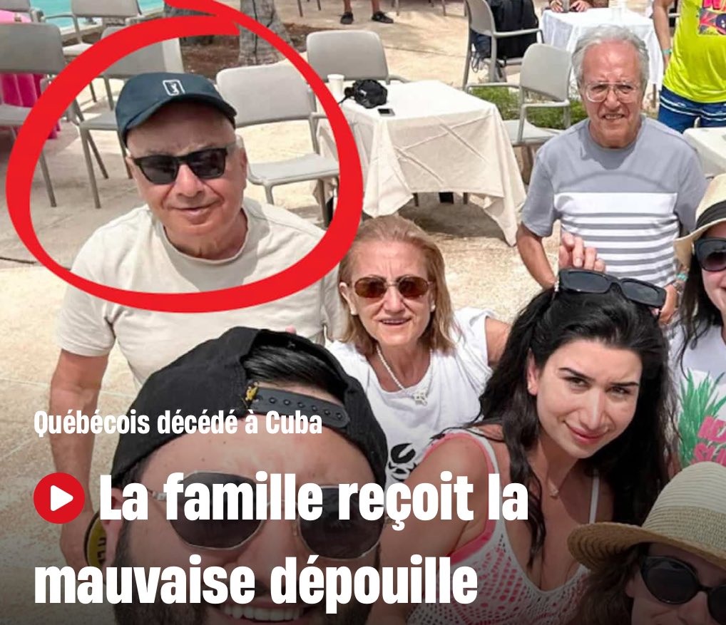 La famille de Faraj Allah Jarjour, décédé lors de vacances à Cuba le mois dernier, cherche par tous les moyens à retrouver sa dépouille, après avoir reçu le mauvais corps vendredi.

À lire dans le <a href="/JdeMontreal/">Le Journal de Montréal</a> : journaldemontreal.com/2024/04/22/que…