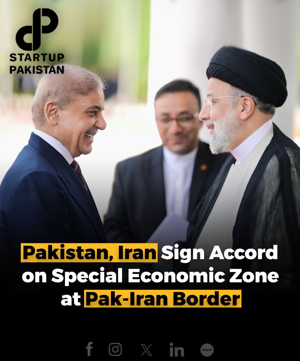 On Monday, Pakistan and Iran signed a total of eight agreements aimed at enhancing cooperation across various sectors such as trade, science and technology, agriculture, health, culture, and judicial matters. 

#Pakistan #Iran #Economiczone #Pakiranborder #Accord
