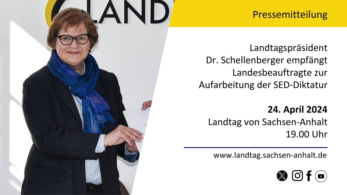 Neuigkeiten aus dem Landtag von #SachsenAnhalt Zur Pressemitteilung: tinyurl.com/EmpfAufarb #ltlsa #Aufarbeitung #Landesbeauftragte #NeumannBecker