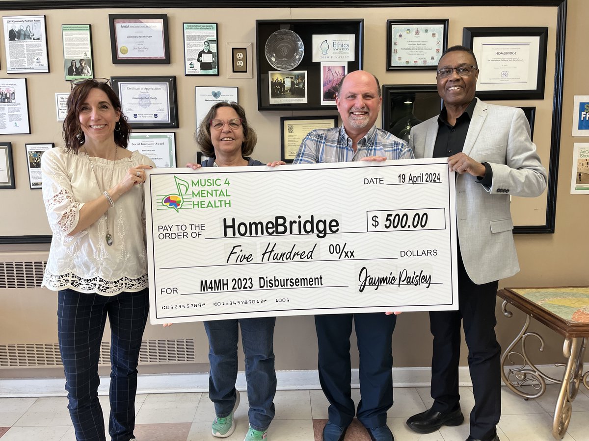 Thank you to Music 4 Mental Health for this generous donation in support of the Expressions Program of the Arts.  Many young people will get to experience Music Therapy thanks to your efforts. #MusicHeals