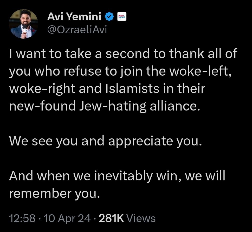 @KeithWoodsYT A conscious push from the zio-right. Here's Avi Yemini earlier this month doing the same thing