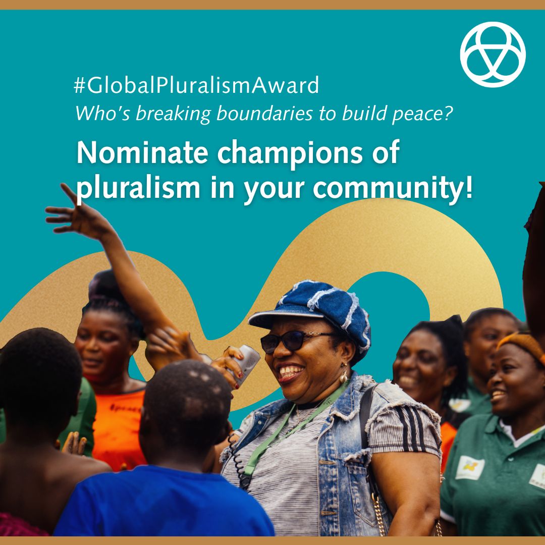 We're thrilled to launch the call for nomination and submission for the 2025 #GlobalPluralismAward!🎉
Pluralism lies at the heart of building peaceful and inclusive societies. This week, we embark on a journey celebrating individuals and organizations championing #peacebuilding.