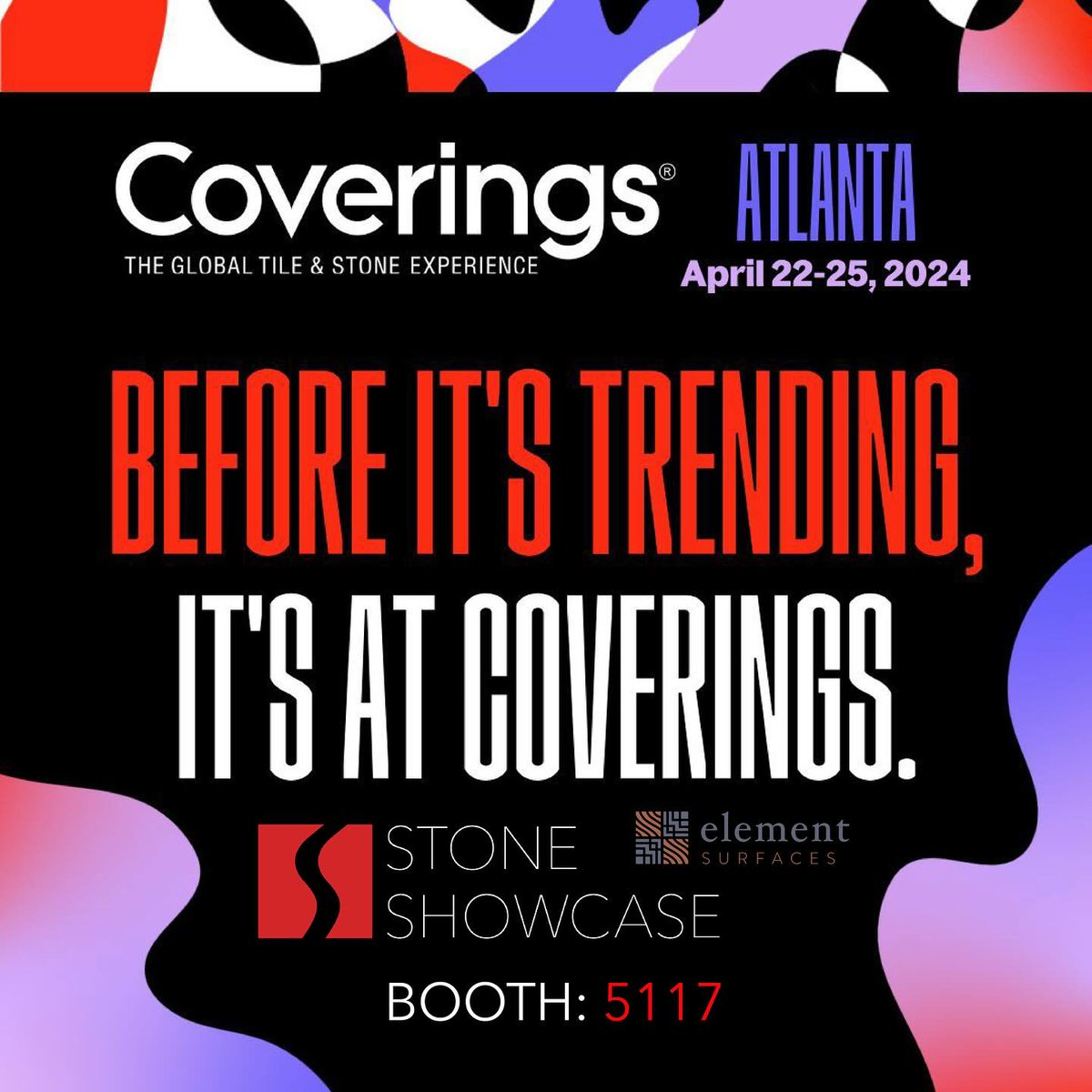 StoneShowcaseGA's tweet photo. This year, as we celebrate our 20th anniversary, we invite you to join us at the Coverings show, April 22-25, in Atlanta, GA. https://t.co/tAQizLDWis