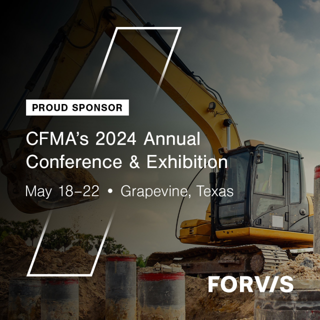 Stop by booth 727 to connect with our team of professionals at <a href="/FORVIS/">FORVIS</a> during CFMA’s Annual Conference &amp; Exhibition. See more information about the event here: bit.ly/49Mcm5M