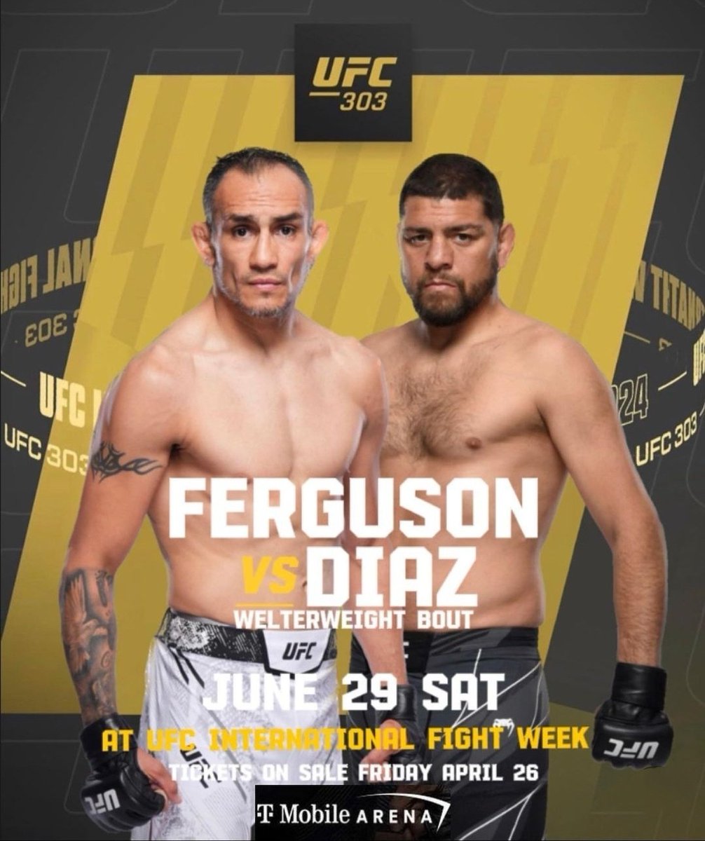 Nick Diaz is BACK! Tony Ferguson will take on Stockton's finest Nick Diaz in a 5 round bout at 170 #UFC303