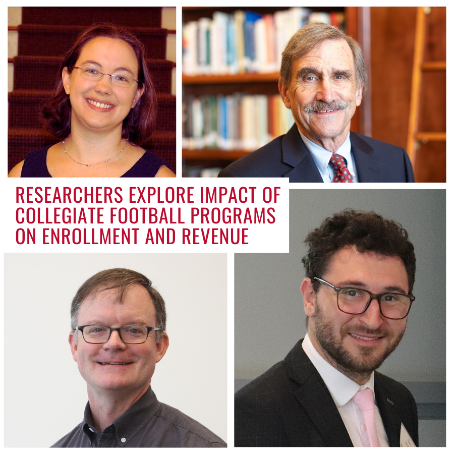 Research by McBee grads @welchsuggs, Alex Monday & @JMayTrifiletti with @jimhearn4 finds football teams do not bring sustained increases to enrollment or tuition $ relative to peers. Read article: bit.ly/4dbah6b Press release: t.uga.edu/9QT