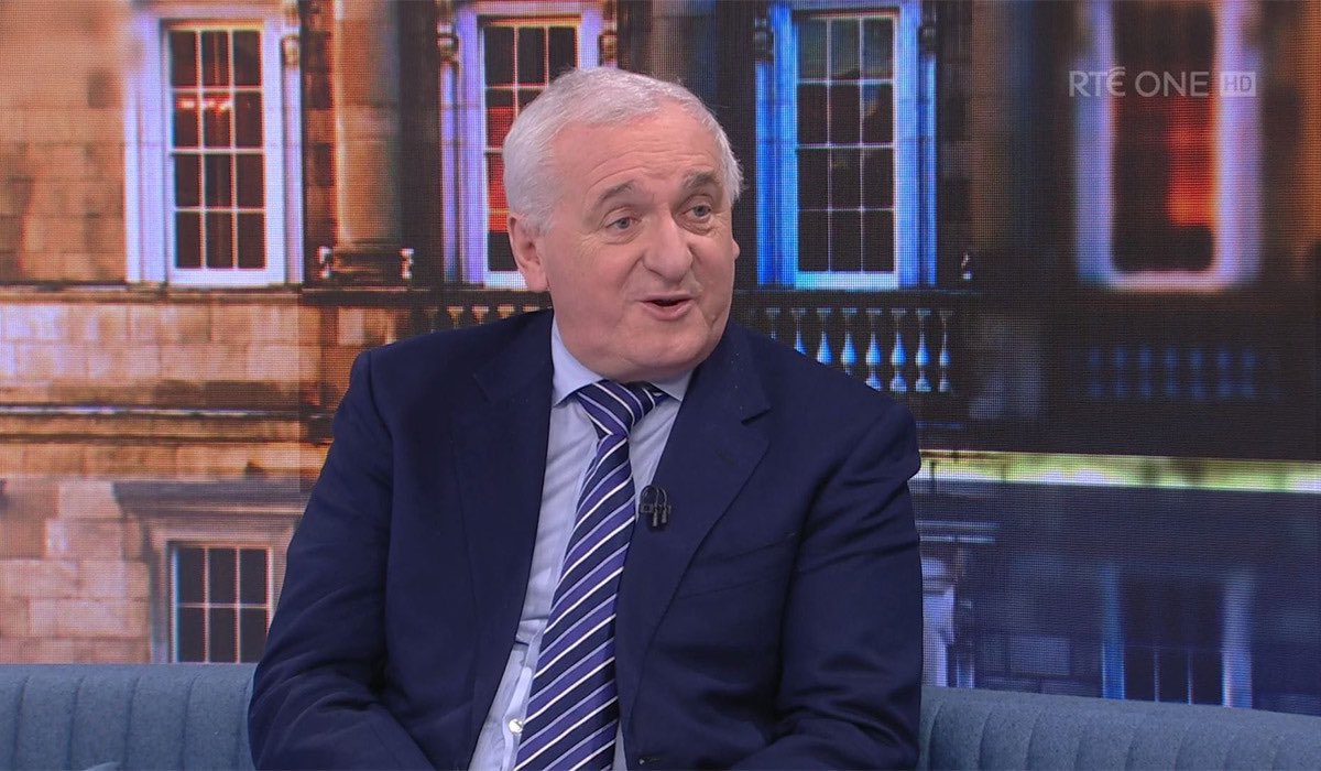 Bertie Ahern says the mistake Donald Trump made was not paying Stormy Daniels the hush-money in cash.