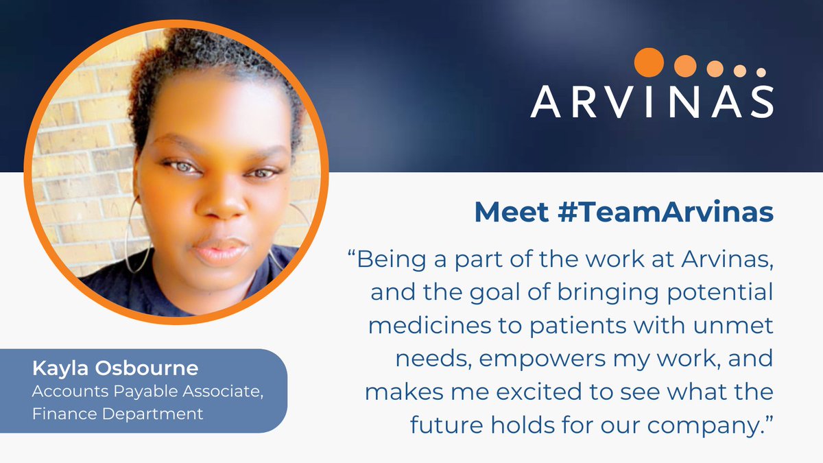 From processing invoices to overseeing expense reports, Kayla Osbourne ensures smooth financial operations. Outside of work, she enjoys baking w/ her son & creative hobbies like painting & crafting. Learn more about the members of #TeamArvinas here: rb.gy/lhp36x