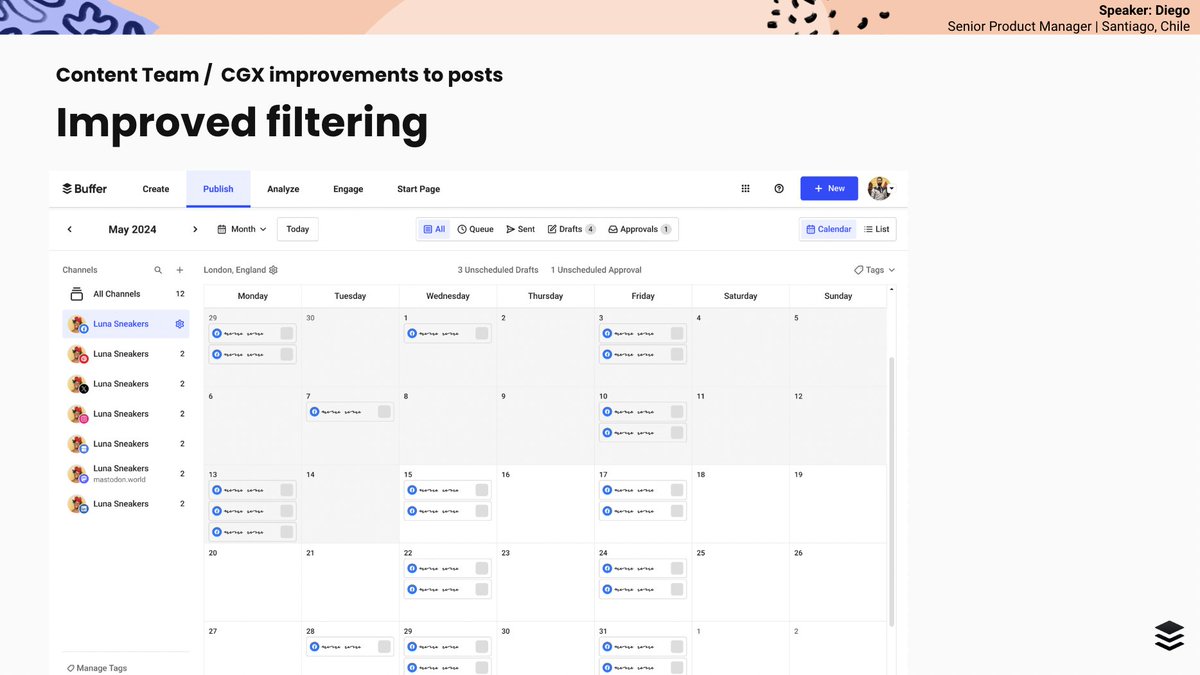 We’re on a quest for Buffer to be the ultimate, most flexible platform to manage your content. 💫 Here’s what our team is working on for Q2, which was shared in our most recent All Hands: Photo 1: Introducing new post actions to make drafting and scheduling more seamless Photo…