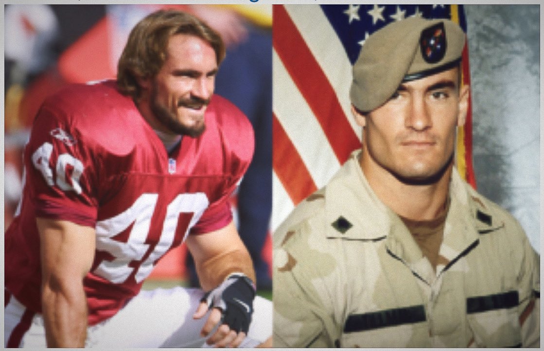 #PatTillman was a symbol of #integrity, #courage, and #selflessness. After a successful career in the NFL he shocked the world by forgoing a multi-million dollar contract to enlist in the U.S. Army following 9/11. Serving as an #ArmyRanger, he was tragically killed 4/22/04. #hero
