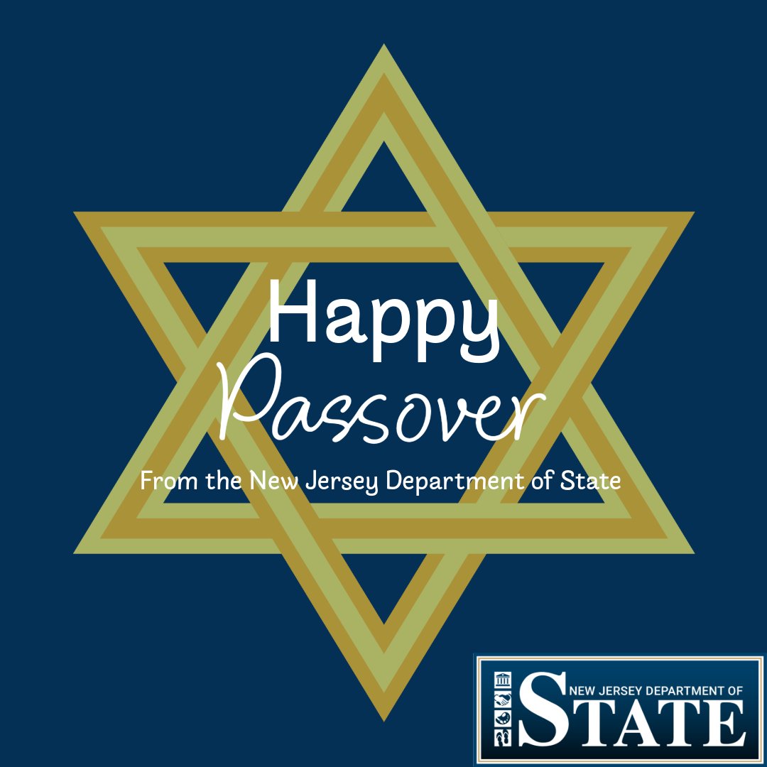 Happy Passover--Chag Pesach Sameach--to our Jewish friends in New Jersey! #Passover