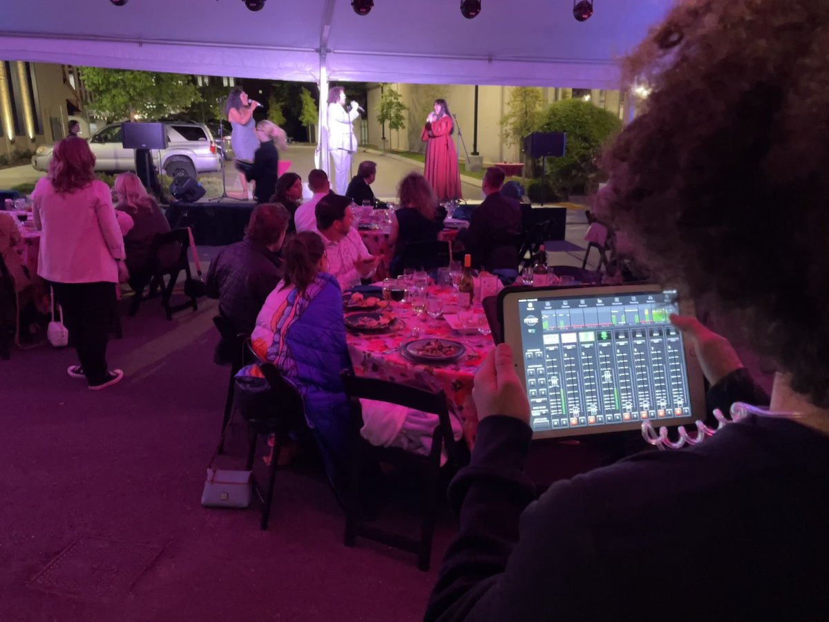 Riverdale's AV Production program provided all production needs for the Backstage Bash for The Center for the Arts on Friday for the second year in a row. Riverdale AV production provided audio, DJ service, lighting, power point playback and video for the event.