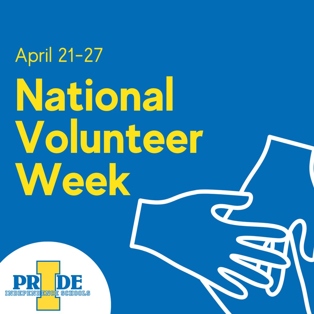 YourIndySchools's tweet photo. It's National Volunteer Week! A big thank you to all the volunteers who help our school community throughout the year. We value your time, your talents, your support. #iPride https://t.co/Cg7DXvR9yC