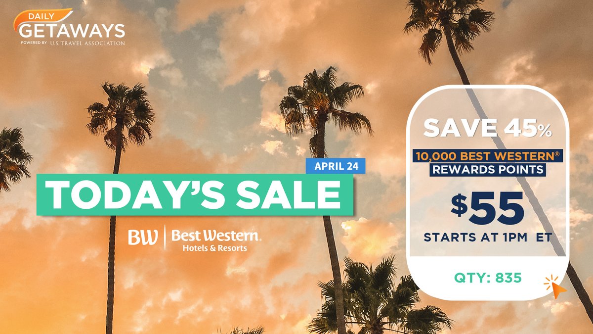 dailygetaways's tweet photo. 🌦️ Here at #DailyGetaways, April showers don’t just bring in rain, they also bring DEALS! 

Catch this AMAZING price for 10,000 @BestWestern rewards points!

Snag your deal at https://t.co/vYc8rh5cqO https://t.co/iVxstg1pTI