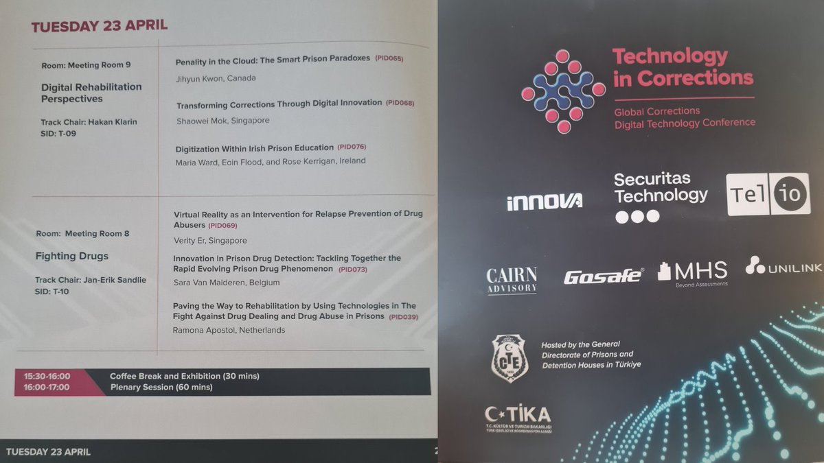 ➡️Maria Ward, Eoin Flood and Rose Kerrigan from #CityofDublinETB Education Services to Prisons are attending the Technology in Corrections Conference, Istanbul. They will talk to attendees tomorrow about 'Digitization Within Irish Prison Education.’ Watch for more updates!