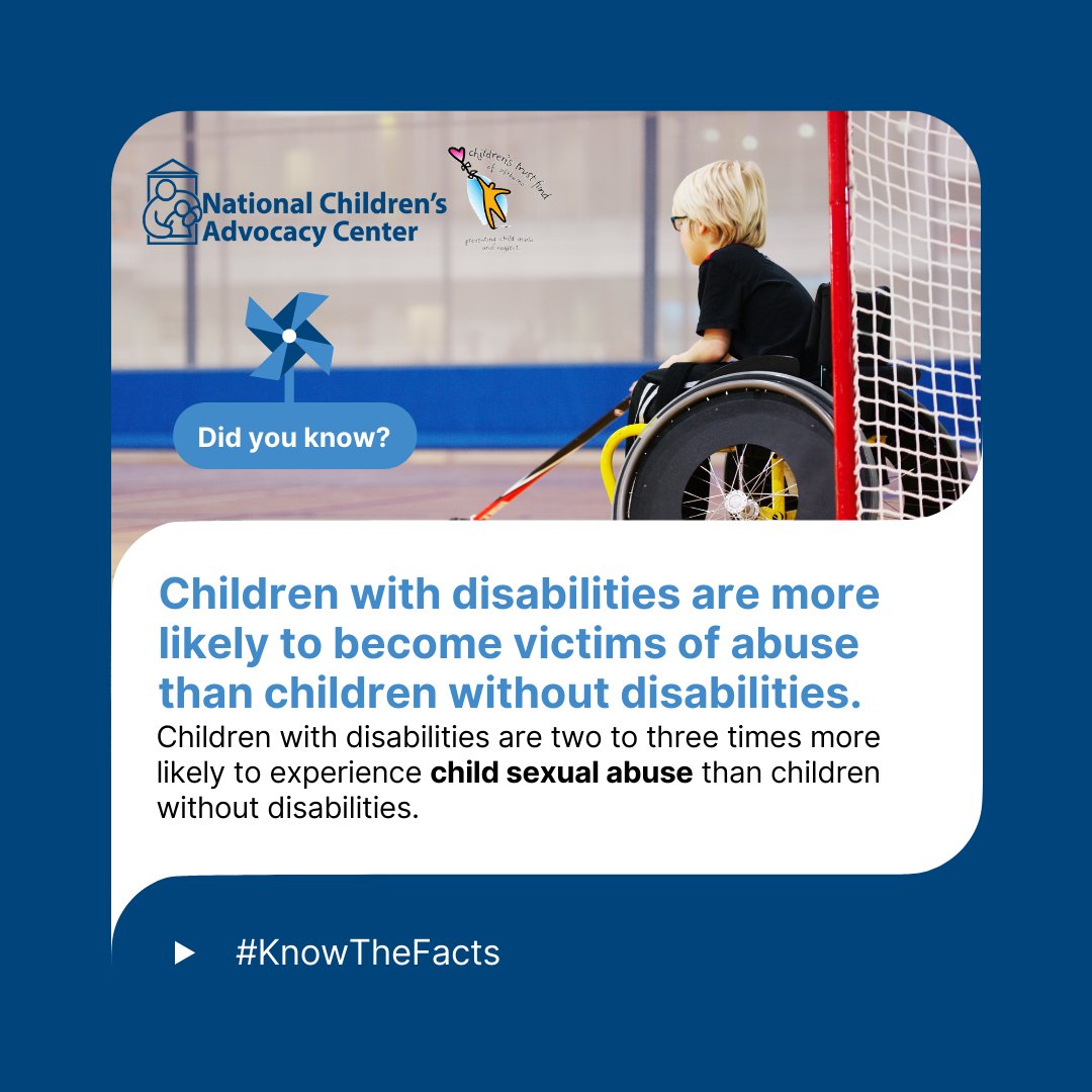 Did you know?  Children with disabilities are more likely to become victims of abuse than children without disabilities.  You can report child maltreatment to Renville County Human Services by calling 320-523-2202.  #preventchildabuse #knowthefacts