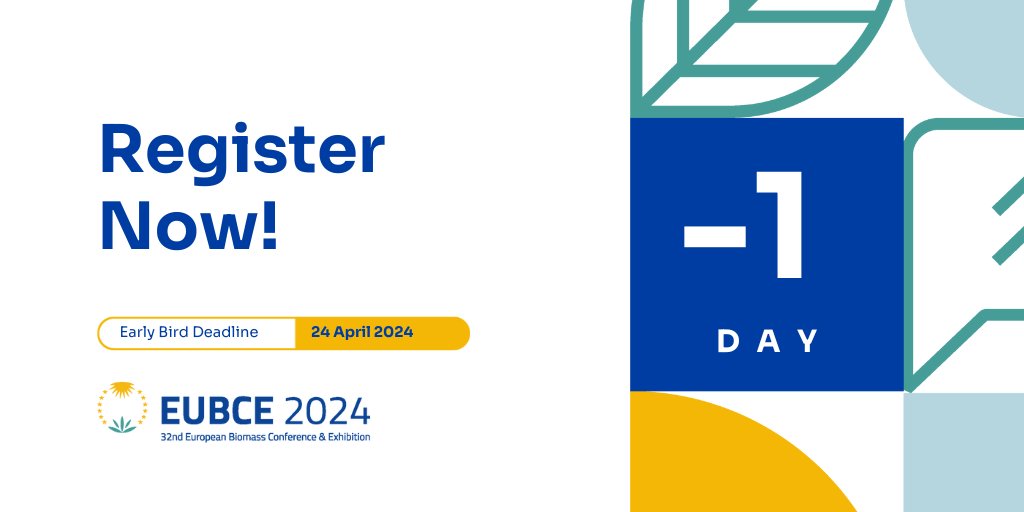 📢 Secure your Early Bird Registration before 23rd April! 🎤 With more than 600 high-level speakers who have already confirmed their participation, #EUBCE2024 will provide a cutting-edge programme to explore the full value chain. Register now: lnkd.in/dxPUhvvK