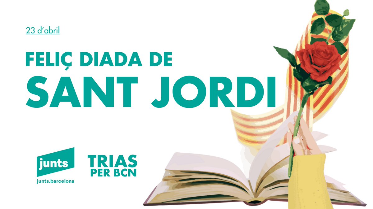Demà, 2⃣3⃣ d'abril, celebrem la Diada de #SantJordi2024. 📚🌹 Omplim els carrers de #Barcelona de roses i de llibres. Celebrem la cultura i l'amor i expliquem al món aquesta tradició nostra tan bonica. Visca Sant Jordi! #SantJordiJunts #PuigdemontPresident