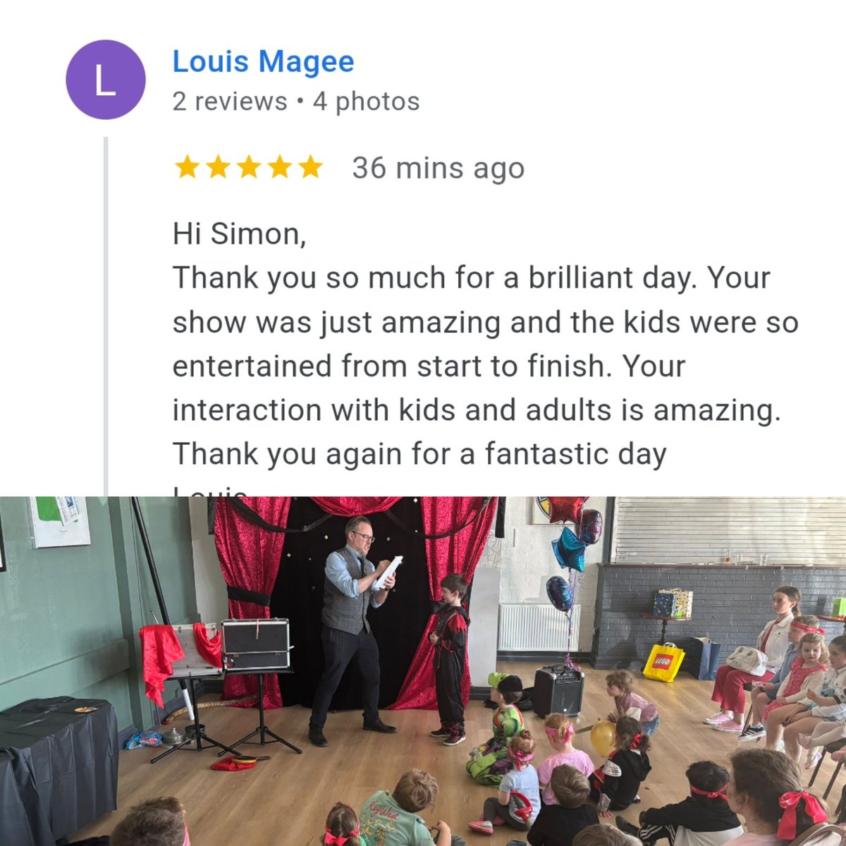 Simonmagic1's tweet image. Another 5 star review