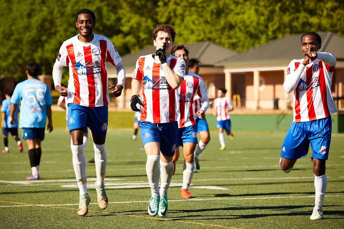 Ga_Revolution's tweet photo. A quick recap of our 5-2 win over Legends FC! Goals scored by Martin Saucedo, Micah Schneider (2), and Tomas Diduck (2) led the Revs to a complete victory after a short stumble in the game's first few minutes. #UpTheRevs 🔴⚪🔵 https://t.co/Fny3nPq5Kg