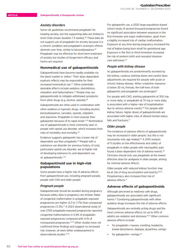 sefh_'s tweet photo. El uso de gabapentinoides fuera de indicaciones aprobadas es común, pero evidencia limitada

Además, precaución al prescribirlos fuera de ficha técnica por riesgos de efectos adversos graves, dependencia y abstinencia

📚Revisión @AustPrescriber https://t.co/qm1G3kyrM9 https://t.co/pOIuNyrXZk