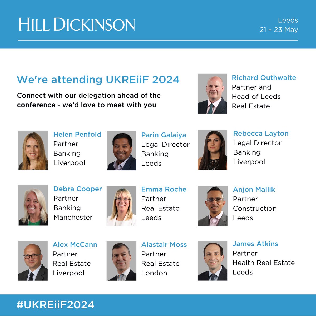 We're heading to @UKREiiF 2024! Join our delegation at The UK’s Real Estate Investment and Infrastructure Forum. Our Real Estate, Banking and Construction specialists from across our UK offices would love to learn about your strategic objectives or discuss any challenges you…