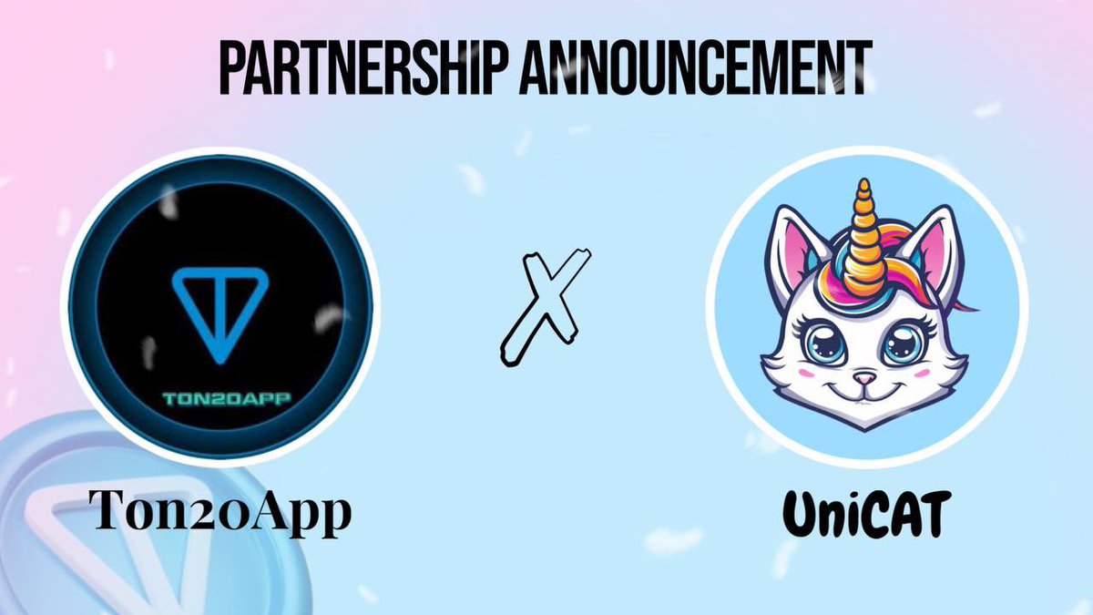 😺Unicat TON x Ton20Appann ❄️

We are excited to announce a Collab with @ton20appann
a WEB3 Assets Management and social Trading Platform backed by TON

To celebrate this Partnership we're #giveaway 
 
😺$100 $TON20 to 10 Random People who interact on this post

✅Follow