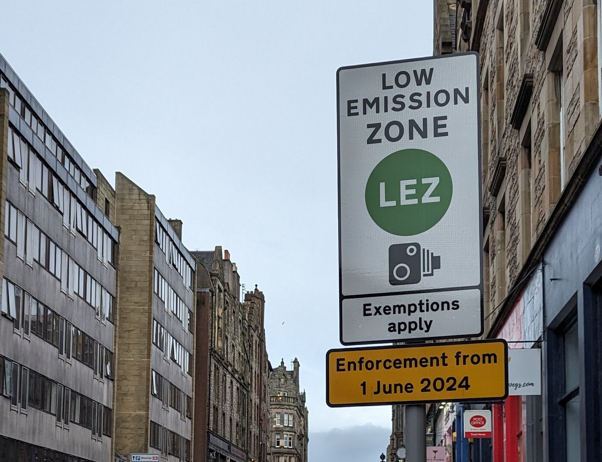 We’ve introduced a #LowEmissionZone in the city, and enforcement will start in June. Cars, vans, buses and lorries which meet the emissions standards will still be able to drive into the LEZ - you don’t need an electric car. Find out more edinburgh.gov.uk/lezemissionsta…