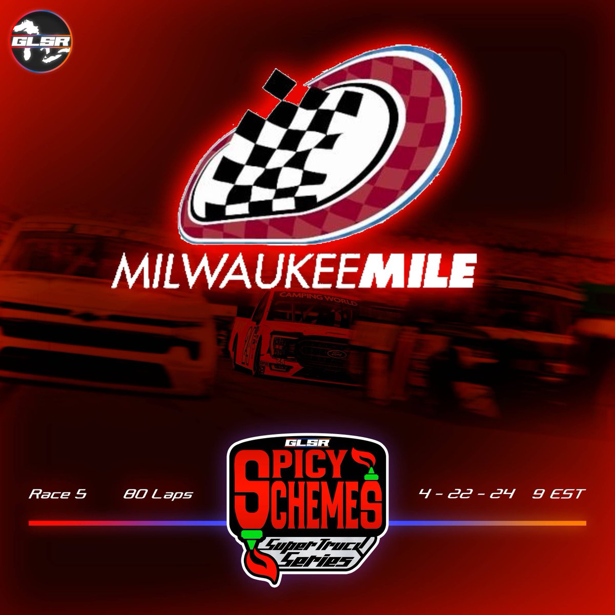 Trucks on track tonight! After SRX last week we have the Super Trucks back on track at the Milwaukee Mile for 80 laps under the heat of the sun! Be sure to tune in to Extreme Sim TV to catch all the action!

#simracing #iracing #enascar #shorttrackracin