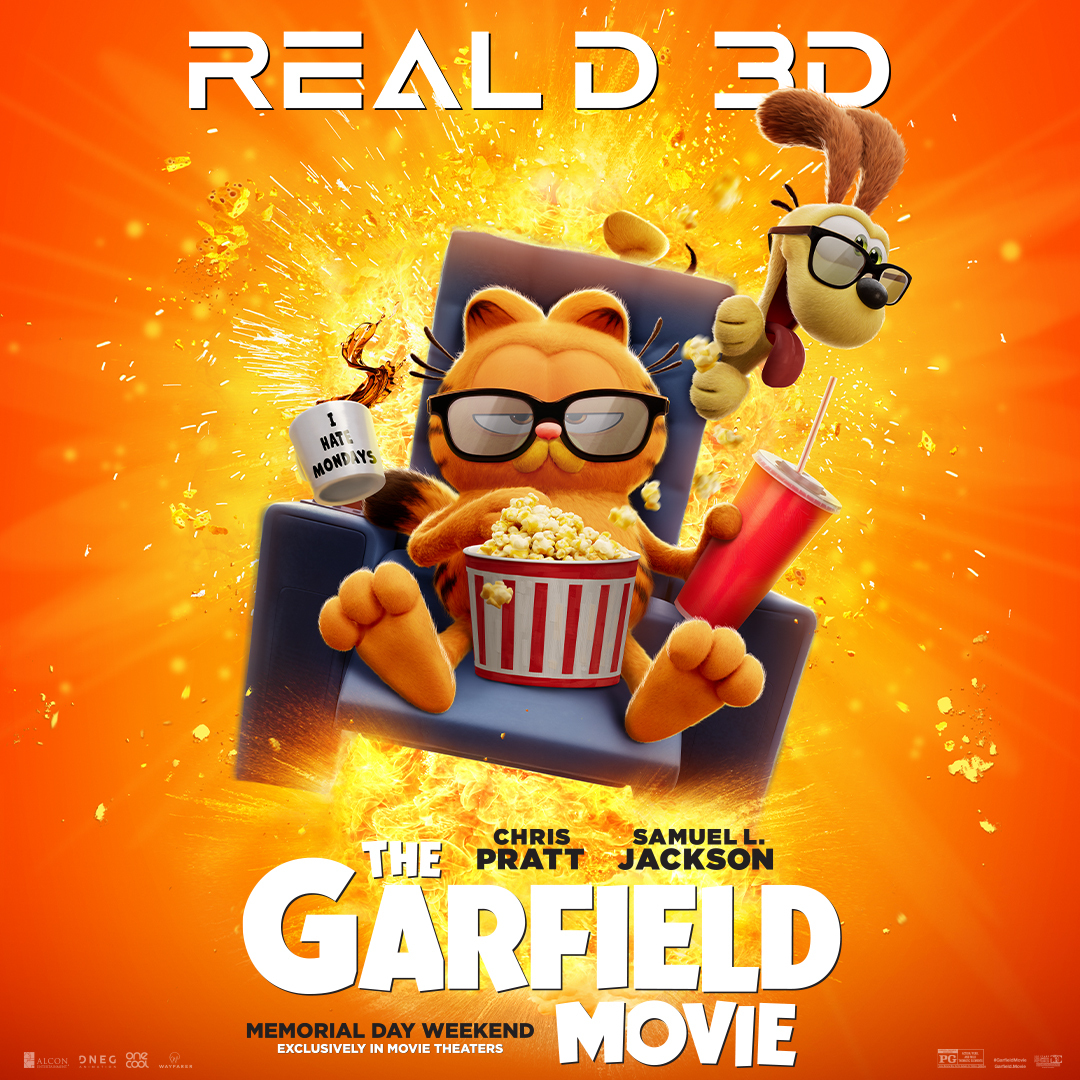 Purrfect for the big screen! Tickets for The #GarfieldMovie are now on sale. See it in RealD 3D May 24, only in theaters. fandan.co/4cZqwDk