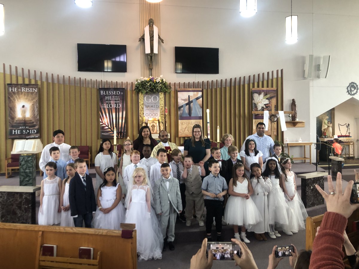 Yesterday, was a beautiful day for 30 children to receive the Sacrament of First Eucharist at St. Anne's Church!  You can see the joy on everyone's faces!  #pvncinpsires