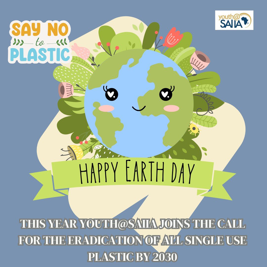 Youth@SAIIA would like to wish you all a Happy Earth Day by reiterating that every day is #EarthDay #YouthAreLeading #EarthDay2024
