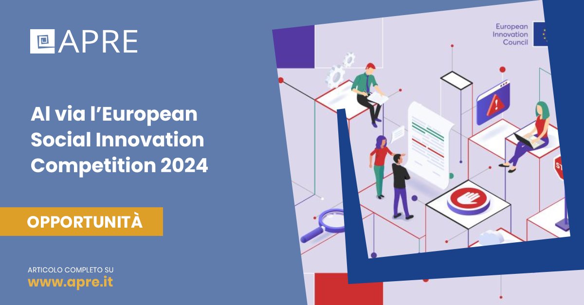 🆒 Al via l’European Social Innovation Competition #EUSIC 2024 👩‍💻 🎯 La sfida di questa edizione si focalizza sull’importanza della “Digital Democracy” #diogochallenge con un budget complessivo di €150.000 📅 Entro l'11/06 👉 bit.ly/4b6EvFA #HorizonEU #EIC @EUeic