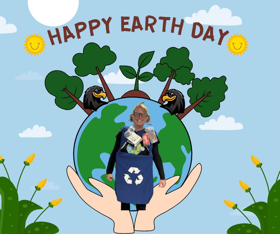 Happy Earth Day!
Mrs. Douglass, fifth grade teacher came in prepared to teach about Earth Day.